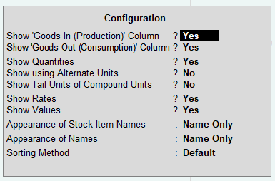Inventory Reports and Statement in TallyERP9